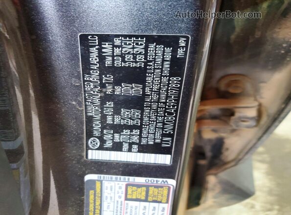 5NMJBCAE9PH197898 2023 HYUNDAI TUCSON Black VIN կոդի պիտակի տեսք