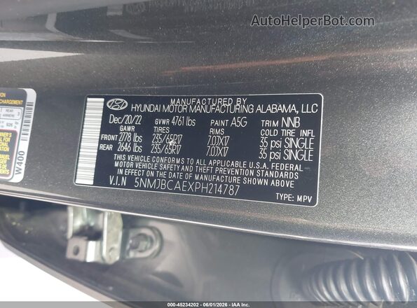 5NMJBCAEXPH214787 2023 HYUNDAI TUCSON Black Շարժիչի բաժամունքի տեսք