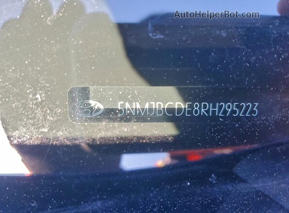 5NMJBCDE8RH295223 2024 HYUNDAI TUCSON Blue Вид наклейки з VIN-кодом
