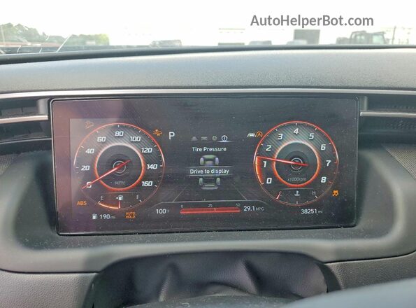 5NMJC3AE2NH155891 2022 HYUNDAI TUCSON Charcoal ხელსაწყოთა პანელის ხედი