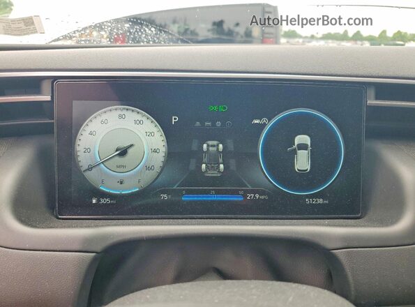 5NMJCCAE2NH019034 2022 HYUNDAI TUCSON White Vista del cuadro de instrumentos