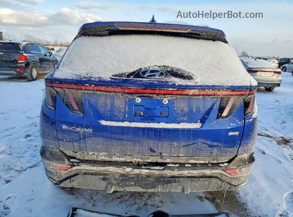 5NMJCCAE2NH157544 2022 HYUNDAI TUCSON Blue Вид ззаду