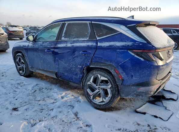 5NMJCCAE2NH157544 2022 HYUNDAI TUCSON Blue Задня ліва чверть