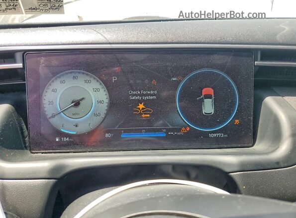 5NMJCCAE5NH058720 2022 HYUNDAI TUCSON Black Vista del cuadro de instrumentos