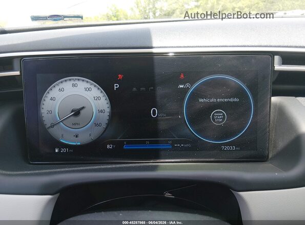 5NMJE3AE0NH125220 2022 HYUNDAI TUCSON White უკანა სავარძლების ხედი