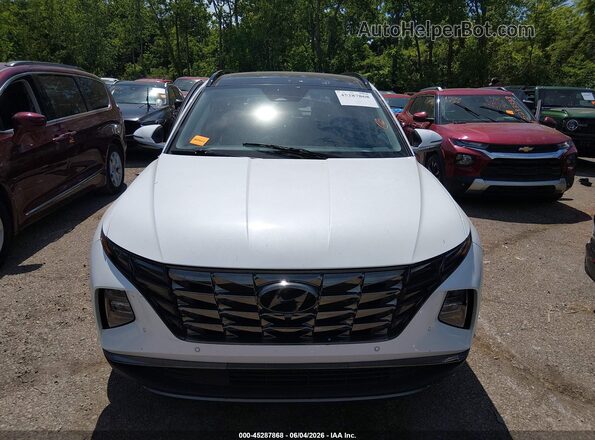 5NMJE3AE0NH125220 2022 HYUNDAI TUCSON White ხელსაწყოთა პანელის ხედი