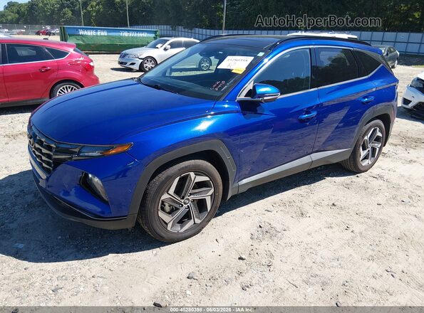 5NMJE3AE7NH059748 2022 HYUNDAI TUCSON Blue Передня ліва чверть