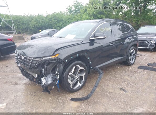 5NMJECAE0NH044332 2022 HYUNDAI TUCSON Black Առջևի ձախ երեք քառորդ տեսարան