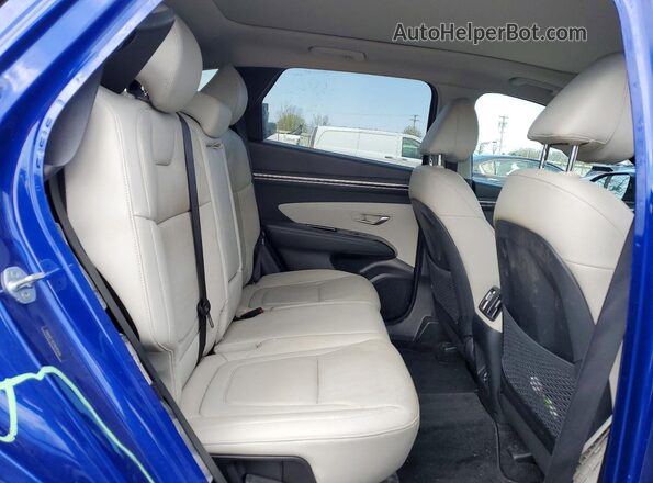 5NMJECAE2NH143606 2022 HYUNDAI TUCSON Blue უკანა სალონის ხედი