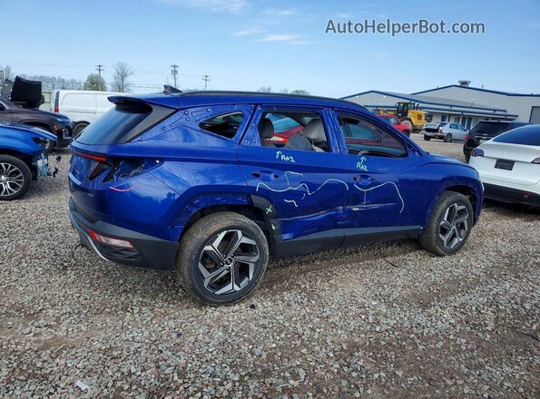 5NMJECAE2NH143606 2022 HYUNDAI TUCSON Blue უკანა მარჯვენა