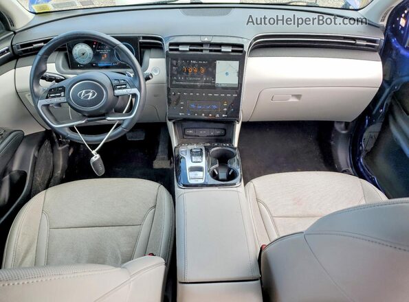 5NMJECAE2NH143606 2022 HYUNDAI TUCSON Blue წინა პანელის ხედი