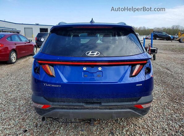 5NMJECAE2NH143606 2022 HYUNDAI TUCSON Blue უკანა ხედი