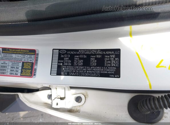 5NMJECDE0RH368575 2024 HYUNDAI TUCSON Белый Вид подкапотного пространства