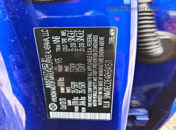 5NMJECDE4RH341511 2024 HYUNDAI TUCSON Blue 
