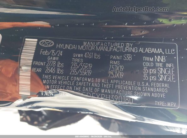 5NMJECDEXRH390180 2024 HYUNDAI TUCSON Black ძრავის განყოფილების ხედი