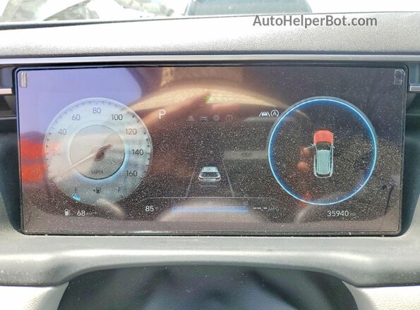 5NMJF3AE5NH159540 2022 HYUNDAI TUCSON Gray Widok zestawu wskaźników