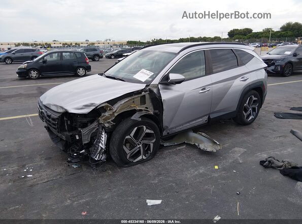 5NMJF3AE9NH129179 2022 HYUNDAI TUCSON Gray Առջևի ձախ երեք քառորդ տեսարան