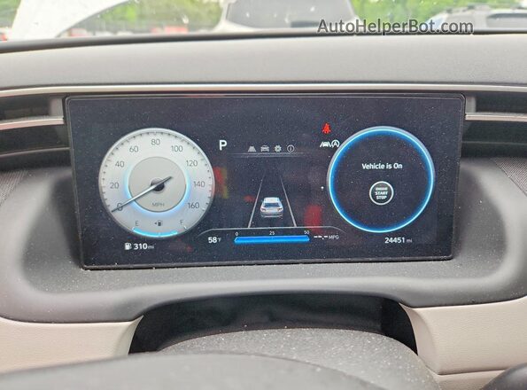 5NMJF3AE9PH219130 2023 HYUNDAI TUCSON Белый Вид щитка приборов