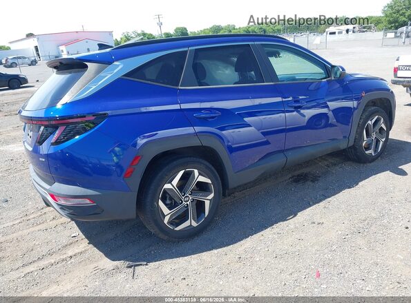 5NMJFCAE0NH100332 2022 HYUNDAI TUCSON Синий Задняя правая четверть