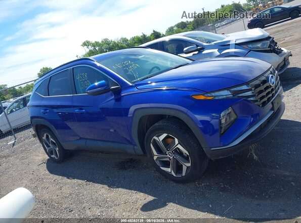 5NMJFCAE0NH100332 2022 HYUNDAI TUCSON Синий Вид задней части салона