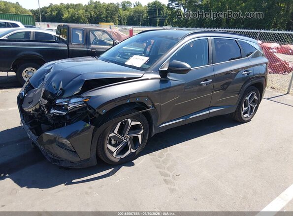 5NMJFCAE0NH118698 2022 HYUNDAI TUCSON Black Առջևի ձախ երեք քառորդ տեսարան