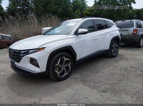 5NMJFCAE1PH250775 2023 HYUNDAI TUCSON White წინა მარცხენა ხედი სამი მეოთხედიდან