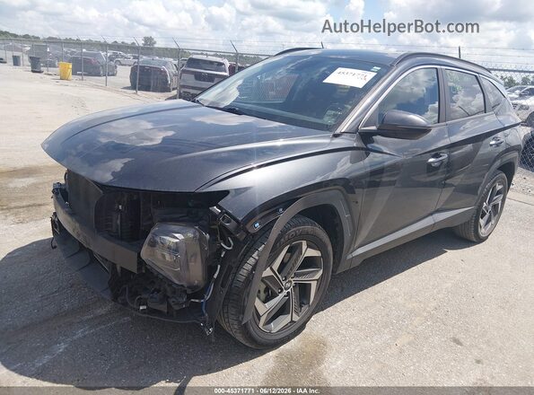 5NMJFCAE8NH124099 2022 HYUNDAI TUCSON Gray წინა მარცხენა ხედი სამი მეოთხედიდან