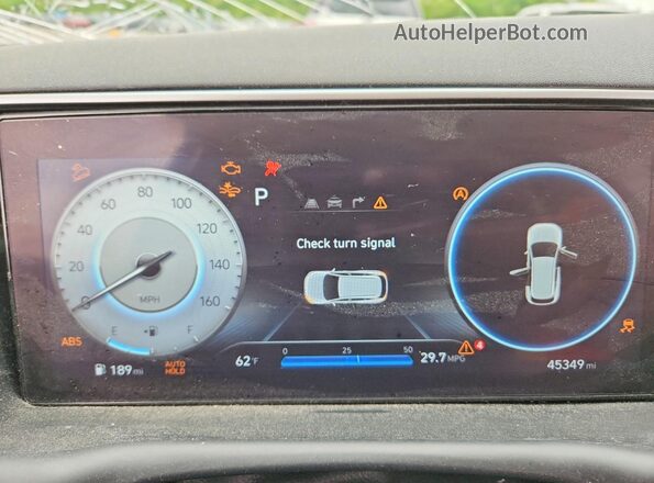 5NMJFCDE5RH303752 2024 HYUNDAI TUCSON Серебряный Вид щитка приборов