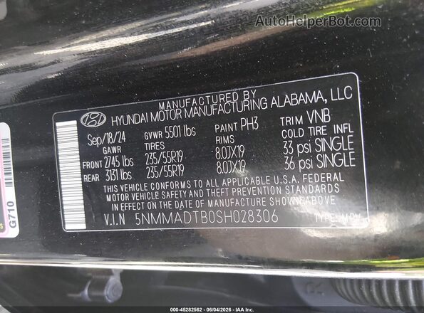 5NMMADTB0SH028306 2025 GENESIS GV70 Black Engine compartment view