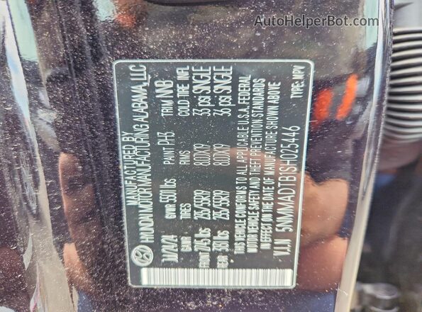 5NMMADTB1SH025446 2025 GENESIS GV70 Black Вид наклейки з VIN-кодом
