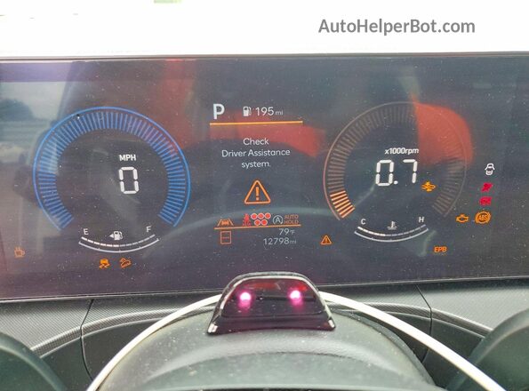 5NMP24GL4SH090532 2025 HYUNDAI SANTA White Instrument cluster view