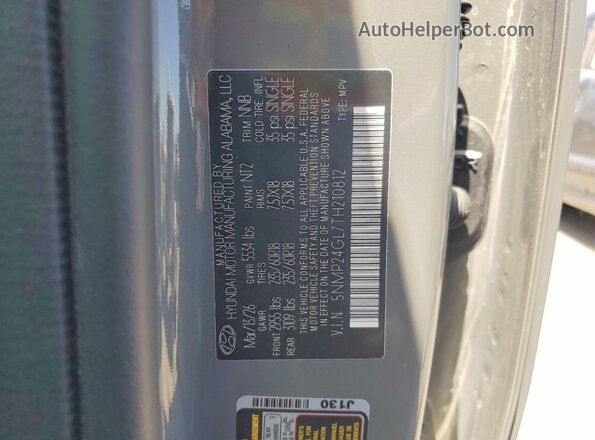 5NMP24GL7TH210812 2026 HYUNDAI SANTA Gray 