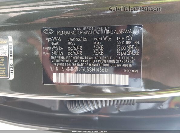 5NMP2DGL5SH143612 2025 HYUNDAI SANTA FE Зеленый Вид подкапотного пространства