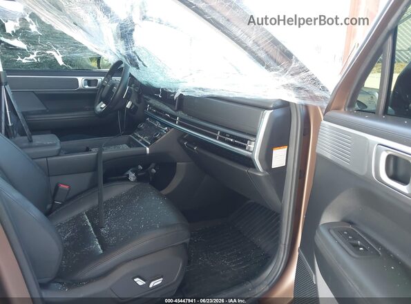 5NMP34G11RH010156 2024 HYUNDAI SANTA FE HYBRID Коричневый Вид салона спереди