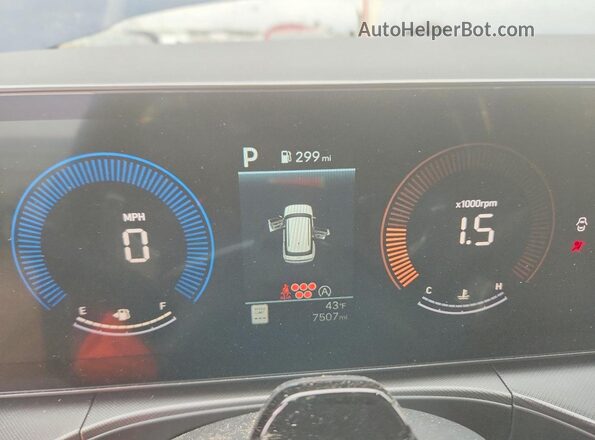 5NMP3DGL9SH133193 2025 HYUNDAI SANTA Blue Instrument cluster view