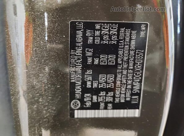 5NMP4DGLXRH013572 2024 HYUNDAI SANTA Green 