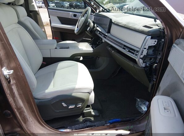 5NMP54G10RH016640 2024 HYUNDAI SANTA FE HYBRID Brown Widok wnętrza z przodu