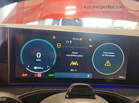 5NMP5DG19TH074849 2026 HYUNDAI SANTA Red ხელსაწყოთა პანელის ხედი