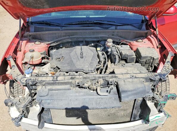 5NMS14AJ5MH339525 2021 HYUNDAI SANTA Red ძრავის განყოფილების ხედი