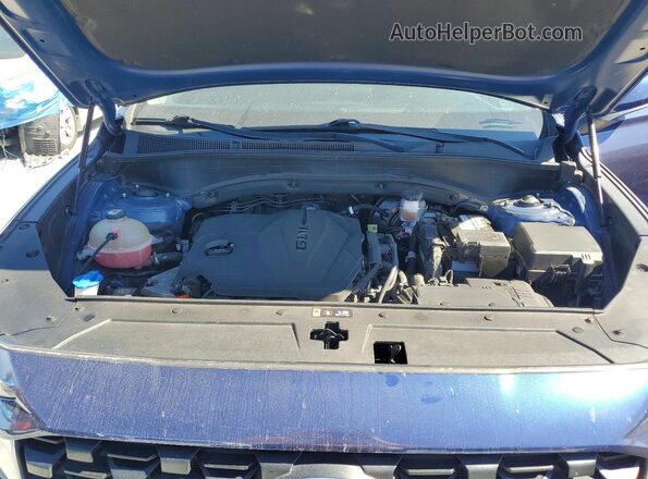 5NMS14AJ5NH397586 2022 HYUNDAI SANTA Blue ძრავის განყოფილების ხედი