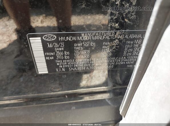 5NMS14AJ9PH605889 2023 HYUNDAI SANTA FE Черный Вид подкапотного пространства