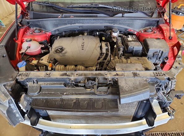 5NMS1DAJ1MH371002 2021 HYUNDAI SANTA Maroon ძრავის განყოფილების ხედი