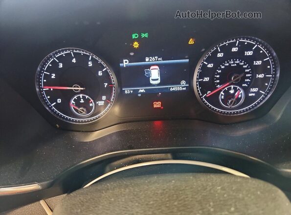 5NMS1DAJ1MH371002 2021 HYUNDAI SANTA Maroon ხელსაწყოთა პანელის ხედი