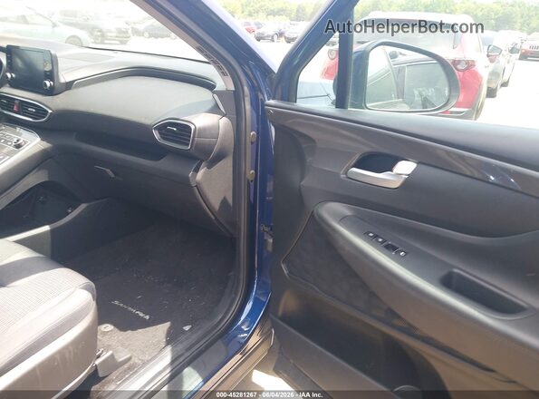 5NMS1DAJ2NH385461 2022 HYUNDAI SANTA FE Dark Blue Вид салону спереду