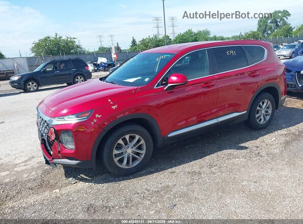 5NMS23AD1LH163041 2020 HYUNDAI SANTA FE Red Առջևի ձախ երեք քառորդ տեսարան