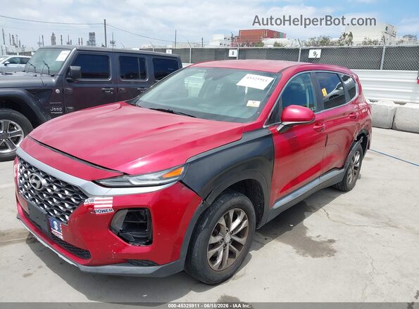 5NMS23AD2KH080409 2019 HYUNDAI SANTA FE Red Vista tres cuartos delantera izquierda