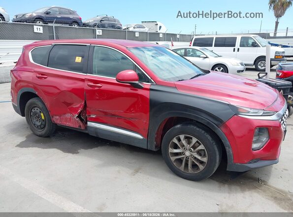 5NMS23AD2KH080409 2019 HYUNDAI SANTA FE Red Vista interior trasera