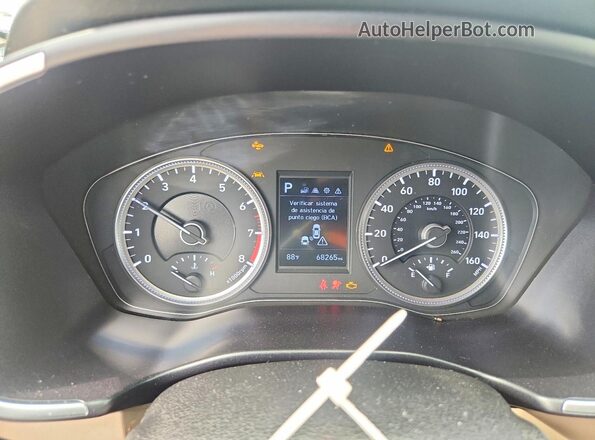 5NMS23AD2KH089577 2019 HYUNDAI SANTA White Instrument cluster view