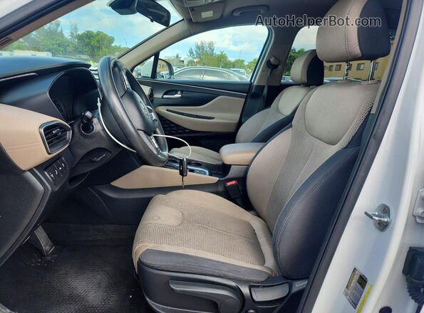 5NMS23AD2KH089577 2019 HYUNDAI SANTA White Front interior view