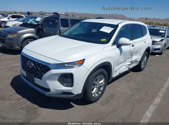 5NMS23AD2LH192080 2020 HYUNDAI SANTA FE White Առջևի ձախ երեք քառորդ տեսարան